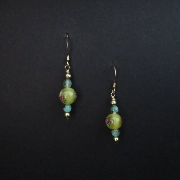 Vintage Czech Lampwork earrings - Picture 6 of 11